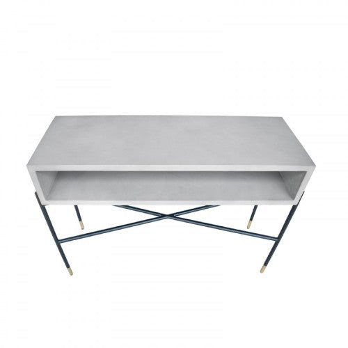 Modrest Walker Modern Concrete & Metal Console Table
