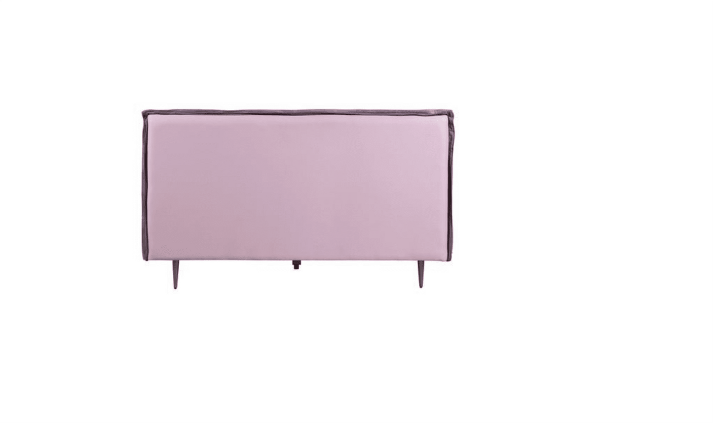 Metis Modern Industrial Queen Bed in Pink Leather