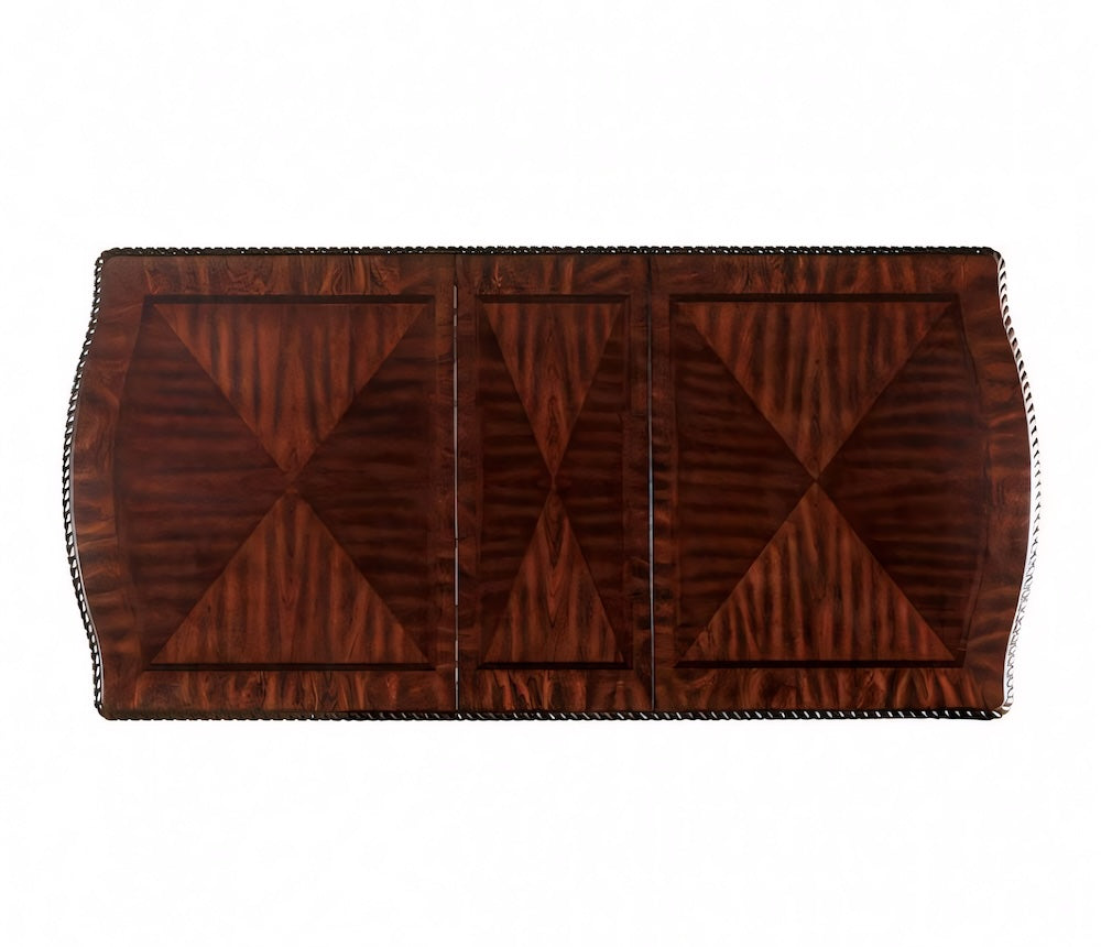 Bellagio 9-Piece Traditional Pedestal Dining Set - Brown Cherry