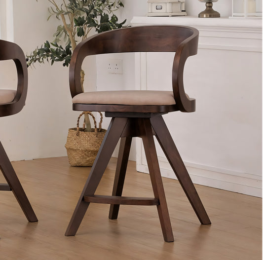 Mersin II 5-Piece Counter Height Dining Set – Solid Walnut