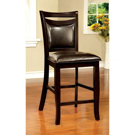 FOA Woodside Transitional Faux Leather Counter Height Dining Chair - Set of 2