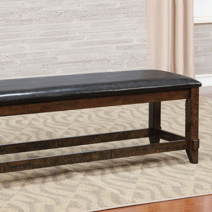 FOA Meagan Transitional Faux Leather Dining Bench