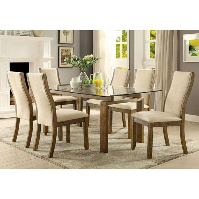 FOA Onway Transitional Padded Fabric Cushions Dining Side Chair