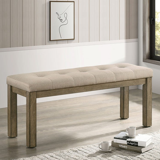 FOA Templemore Rustic Style Farmhouse Side Dining Bench