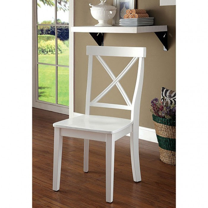 FOA Penelope Transitional X-Cross Back Design Dining Arm Chair - Set of 2