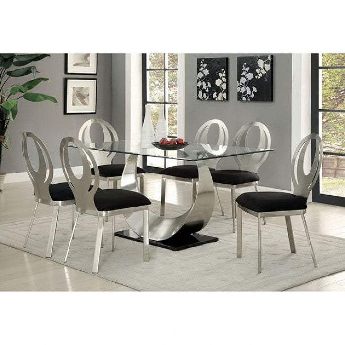 FOA Orla Contemporary Oval Back Design Dining Side Chair - Set of 2