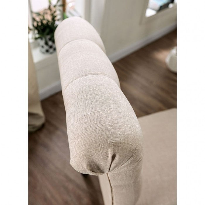 FOA Alfred Rustic Button Tufted Set of 2 Dining Side Chair - Ivory