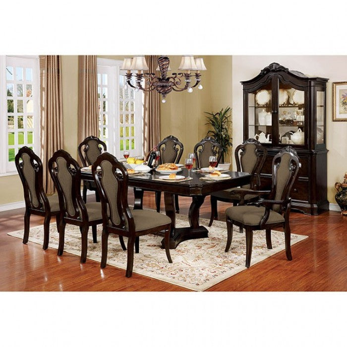 FOA Rosalina Transitional Fiddle Back Design Set of 2 Dining Arm Chair