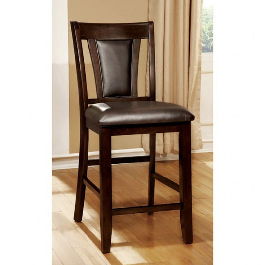 FOA Brent Transitional Set of 2 Counter Height Chair - Espresso