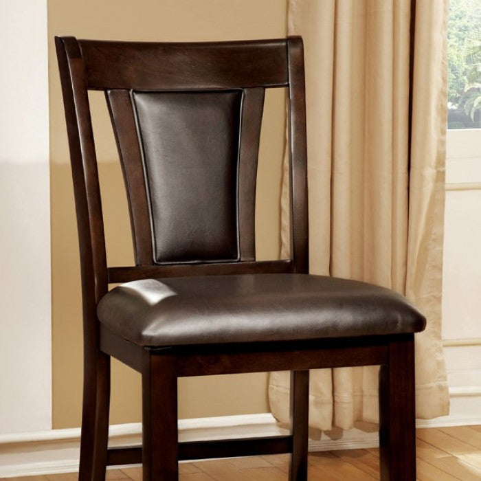 FOA Brent Transitional Set of 2 Counter Height Chair - Espresso