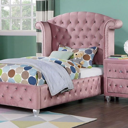 Zohar Twin Size 4 Pc Bedroom Set - Red