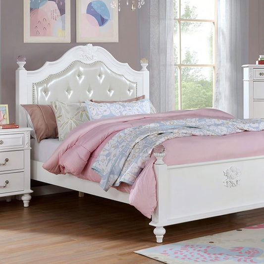 Belva Twin Size 4 Pc Bedroom Set - White