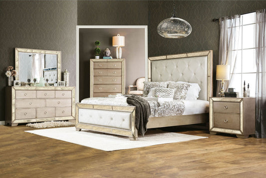 Loraine Glam Style Queen Bedroom Set