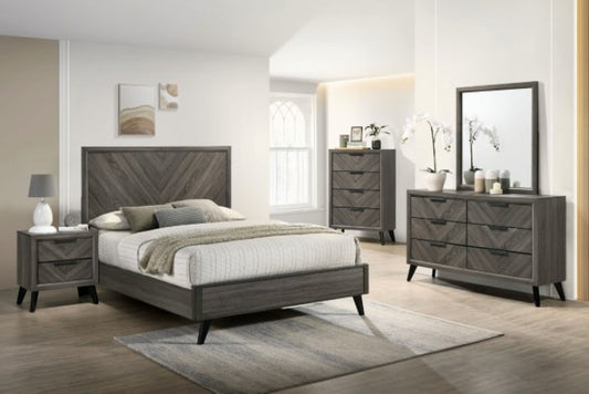 Vagan Queen Bed - Gray