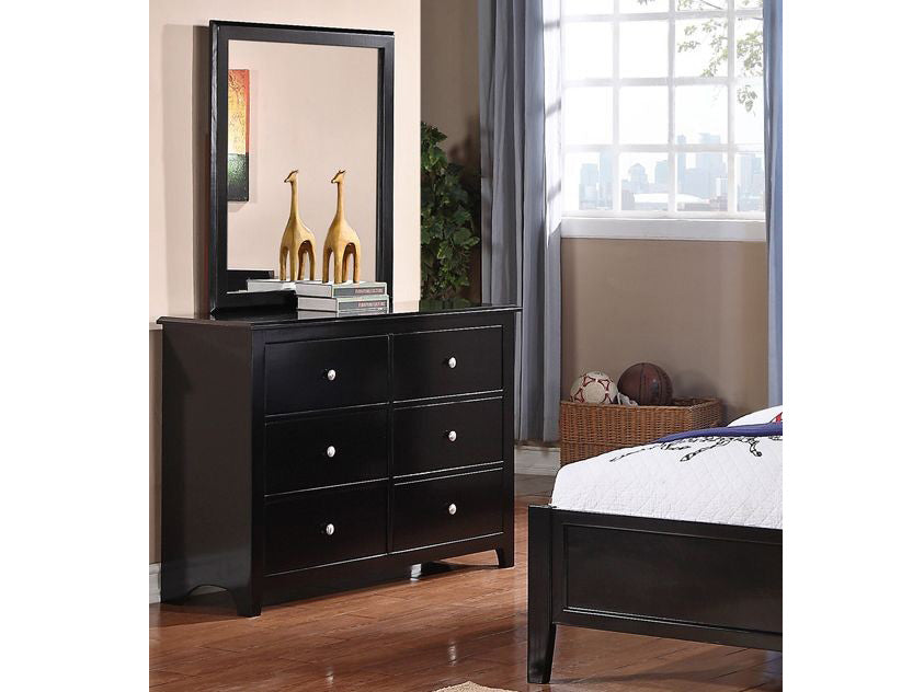 Poundex Classic & Luxury Style Nightstand- Black