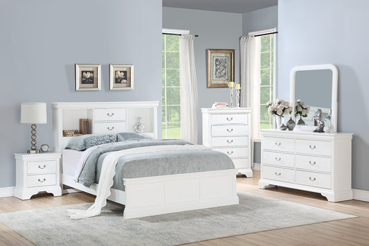 Poundex Contemporary Classic Design White Dresser - F4717