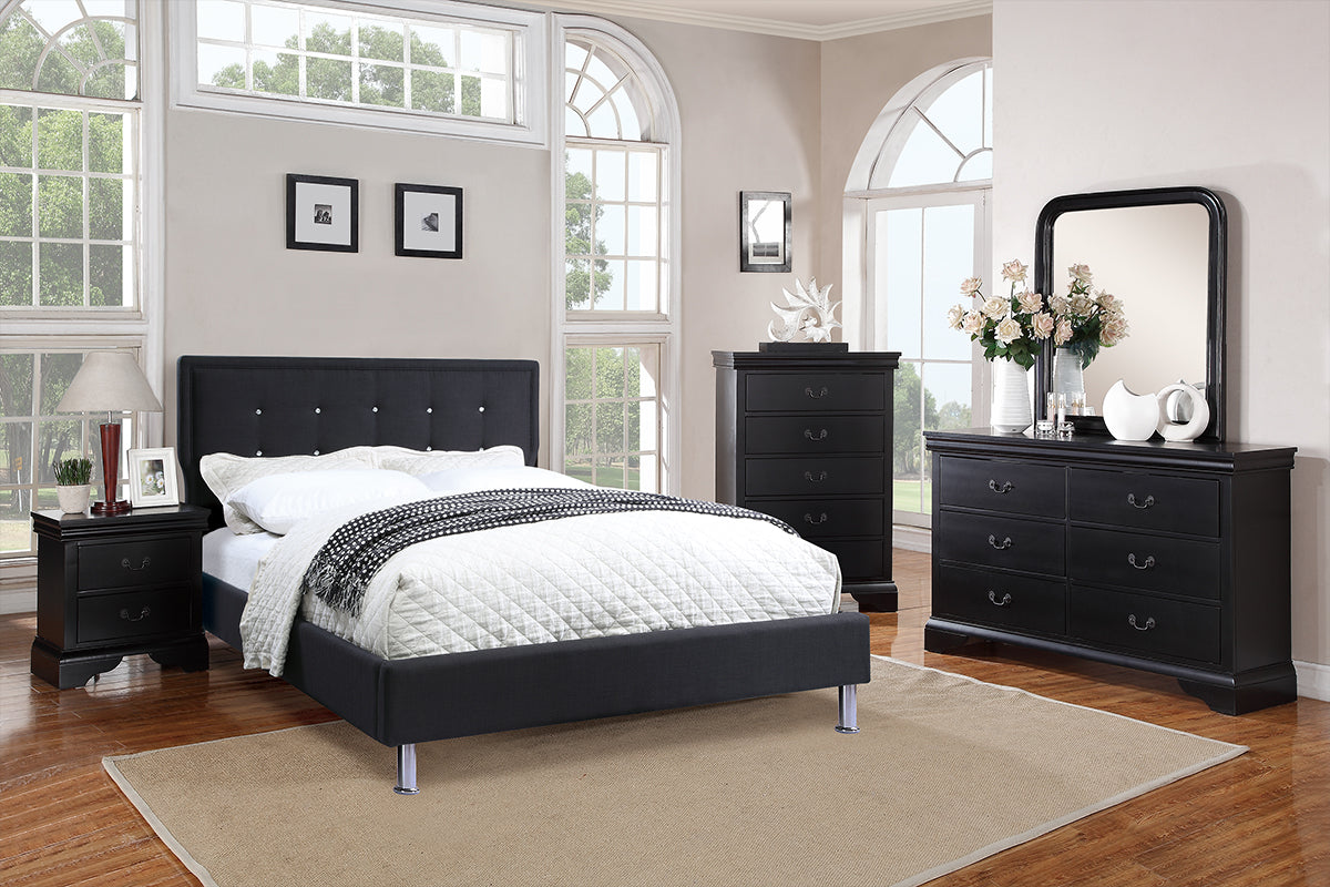 Poundex Contemporary Classic Design Black Dresser - F4727