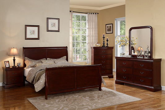 Poundex Contemporary Classic Design Cherry 5 Drawer Chest - F4738