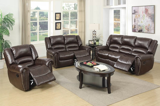 Brady Leather Motion Sofa & Loveseat Set