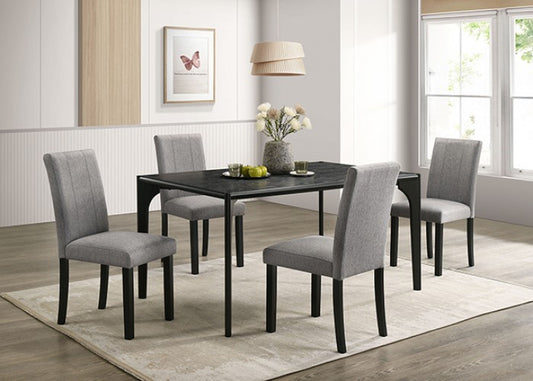 Amelio 7-Piece Dining Set - Black/Gray