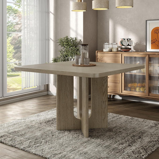 Sterling West Modern 5PC Counter Height Dining Set, White Oak