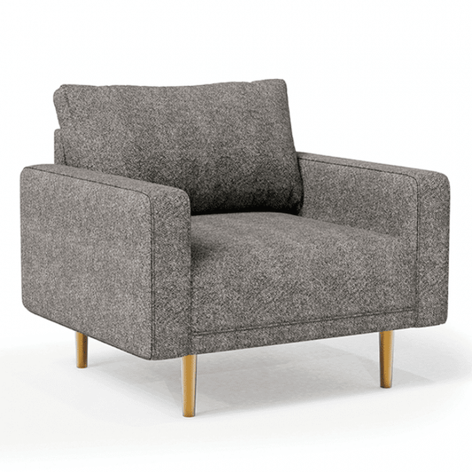 FOA Elverum Contemporary Fabric Blend Accent Chair - Charcoal Gray