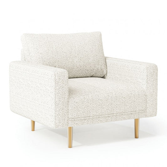 FOA Elverum Contemporary Fabric Blend Accent Chair - Off-White
