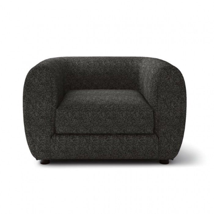 FOA Verdal Contemporary Fabric Accent Chair - Black