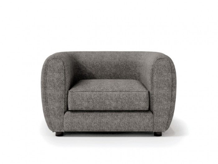 FOA Verdal Contemporary Fabric Accent Chair - Charcoal Gray