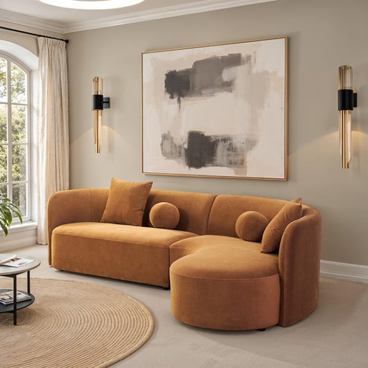 Revello 112" Chenille Sectional - Brown