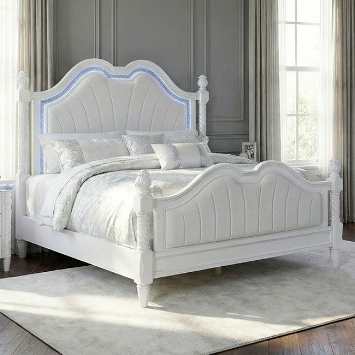 Swindon 4-Piece Queen Bedroom Set - Pearl White