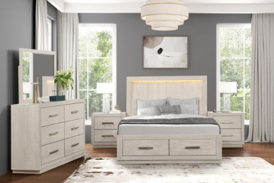 Wellingborough Queen Size 5 Pc Bedroom Set - Light Gray