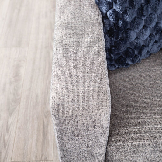 Harlow Reversible Chenille Chaise Sectional, Gray