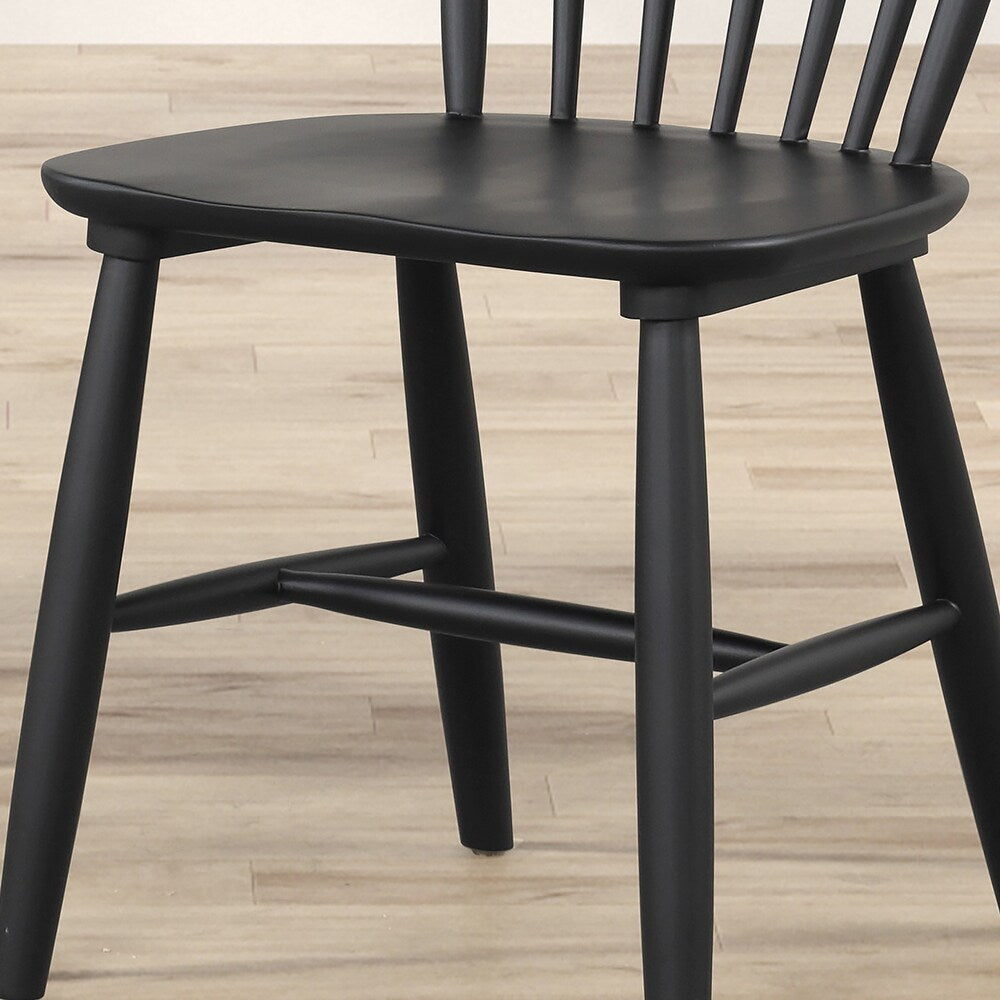 Beale 7PC Mid-Century Modern Dining Set, Black