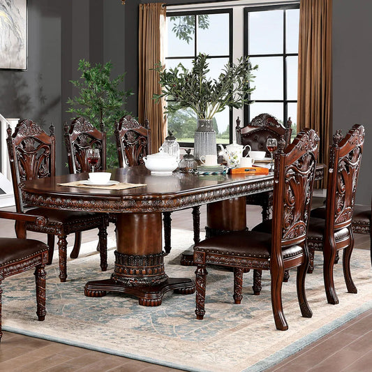 Canyonville Traditional 7-Piece Dining Set - Brown Cherry