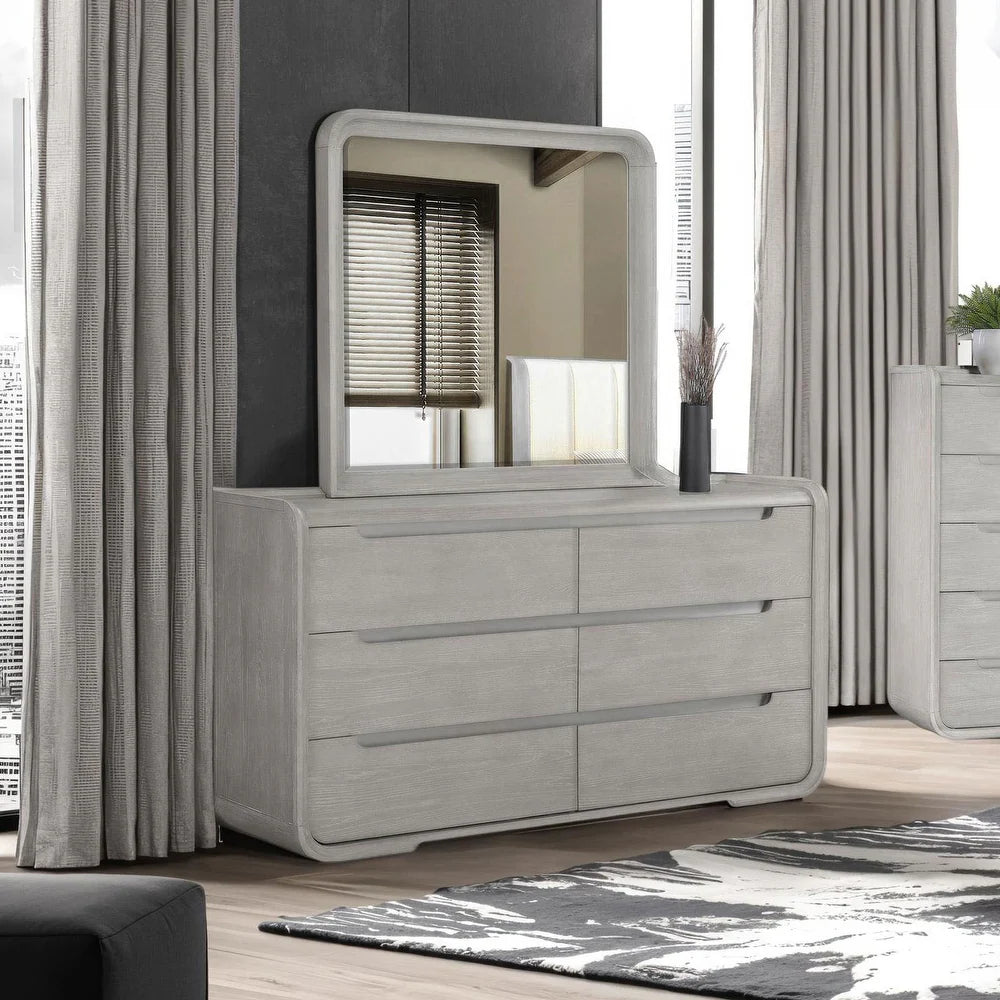 Osterley Modern King Bedroom Collection, Light Gray