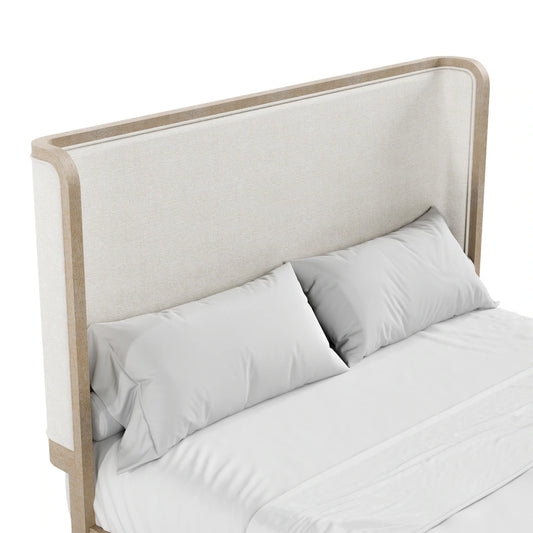 Candra II Transitional Natural Finish Solid Wood 4-Piece Bedroom Set