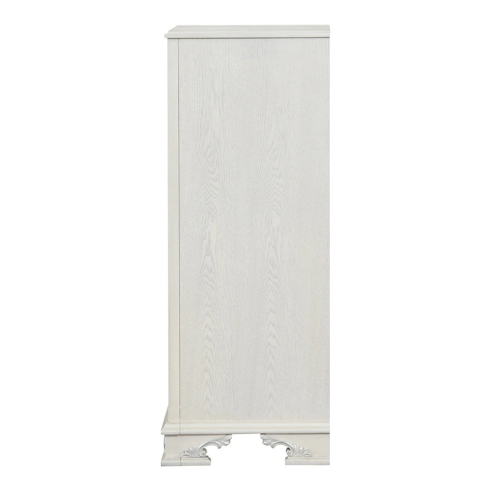 Stella Mia Traditional 5-Drawer Chest, Creamy White