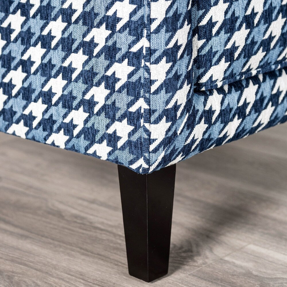 Colindale Collection Transitional Accent Chair, Gray/Blue