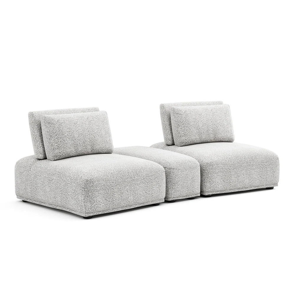 Stavanger Modern Modular Sofa Curved Series - Bouclé & Chenille