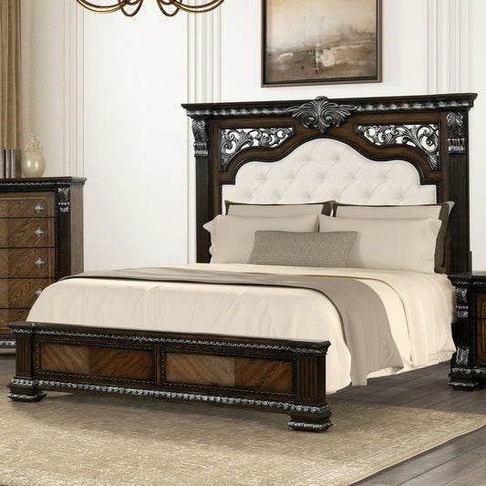 Promenade Traditional Ornate Carved Queen Bed