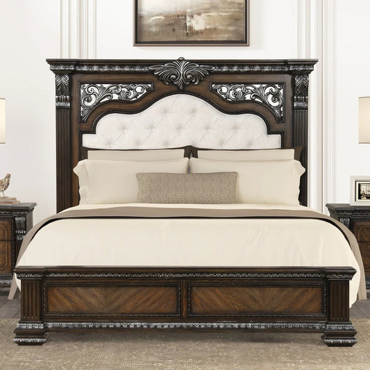 Promenade Traditional Ornate Carved Queen Bed