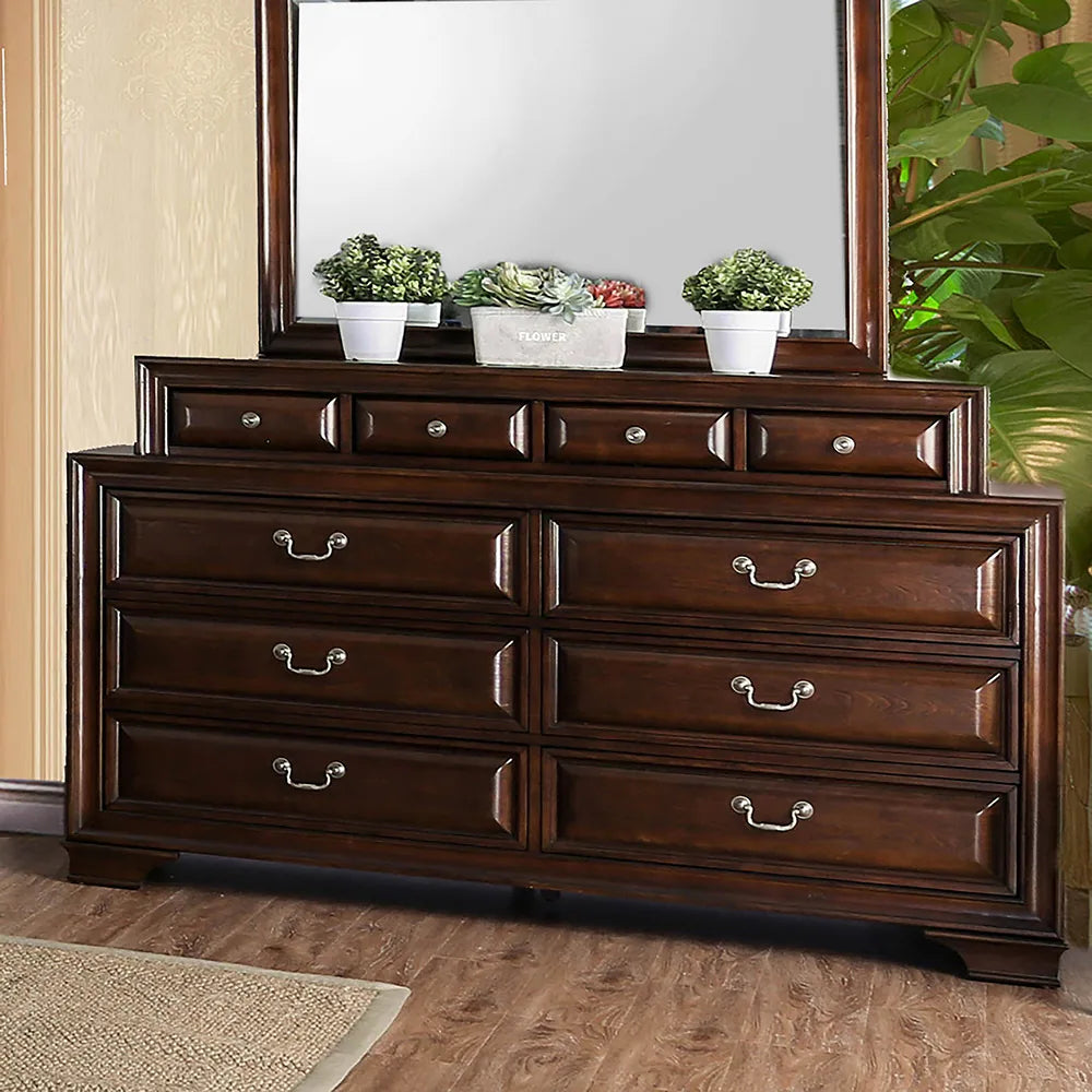 knee length dresses for ladies Brandt Dresser (Brown Cherry) by Furniture of America