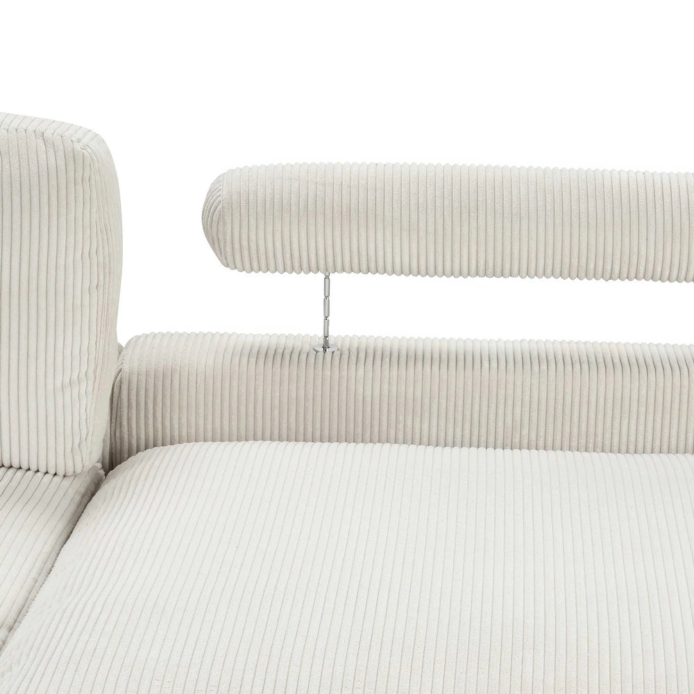 Furniture of America Dagenham 6-Piece Corduroy Modular Sectional