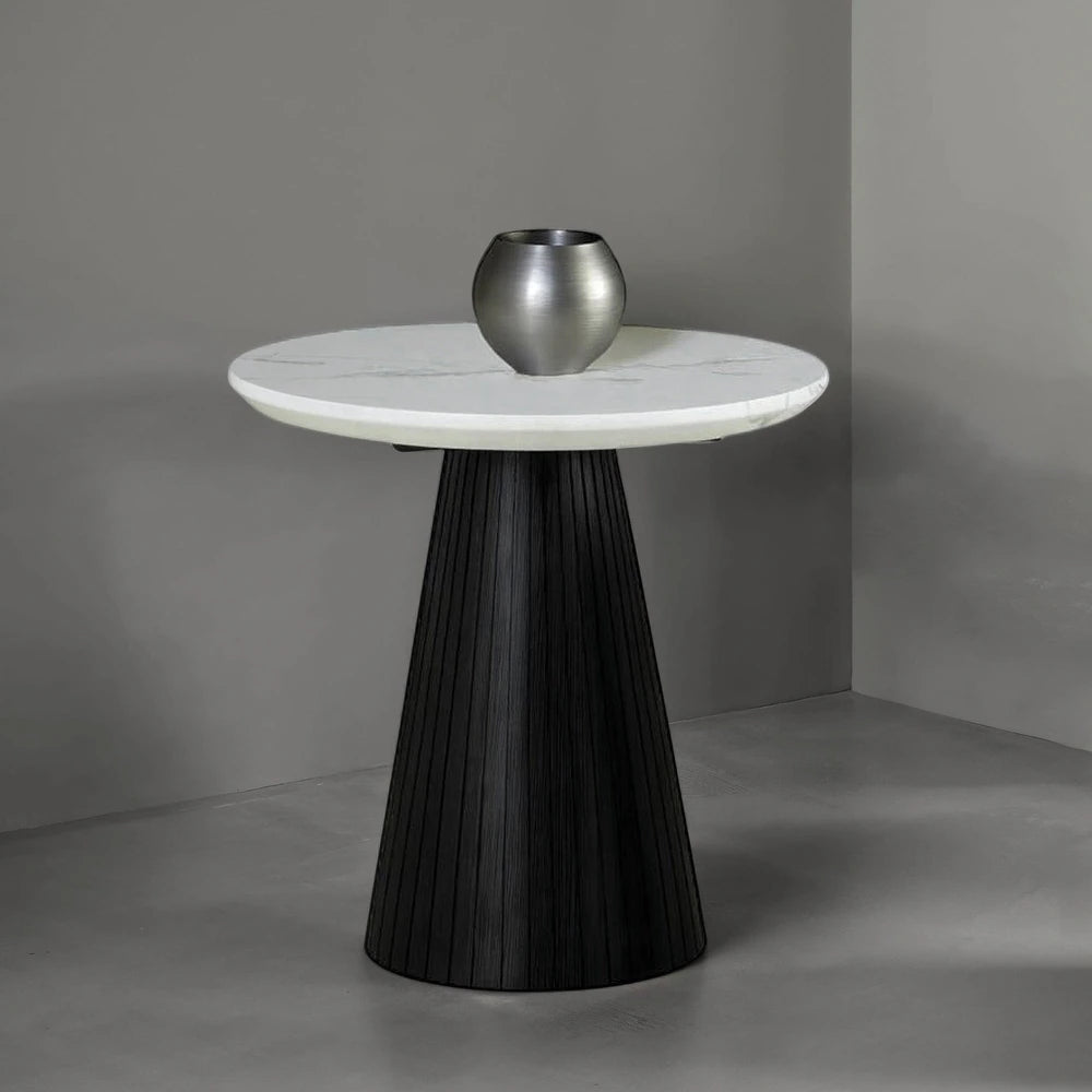 Sindal Contemporary Round Faux Marble Coffee Table