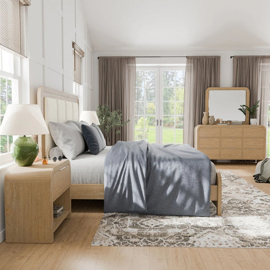 Handforth Channel-Padded Two-Tone Modern Bedroom Set