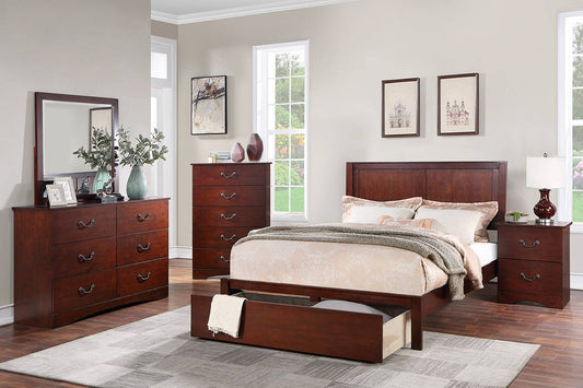 Poundex Simple Transitional Brown Finish 6 Drawer Dresser - F5518