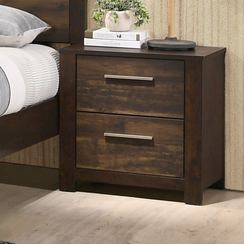 Dark brown nightstand online modern