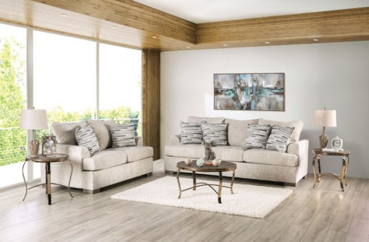 Leytonstone Upholstered Loveseat - Cream