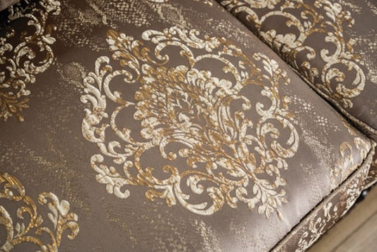 Andalusia Upholstered Loveseat - Light Brown/Dark Cherry
